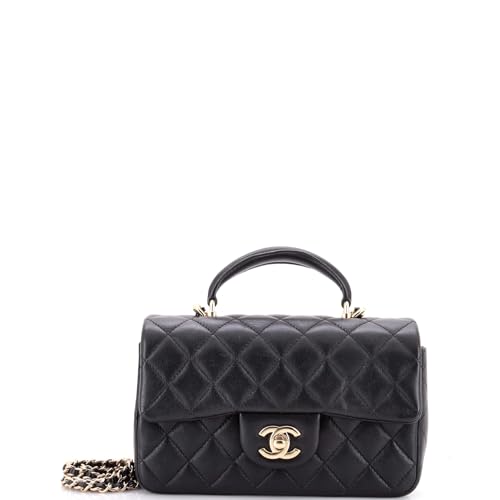 Chanel, Pre-Loved Classic Single Flap Top Handle Bag Quilted Lambskin