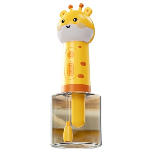 RoastMe 犬用フォームスプレー、電動犬用クリーニングフォームマシン、充電式電動犬用シャンプーフォーマー、自動ペットバスソープディスペンサー、ペットソープスプレー犬猫用バスバスフォーミングマシン ワンクリック発泡ペットバブルマシン (かわいい小さな鹿の