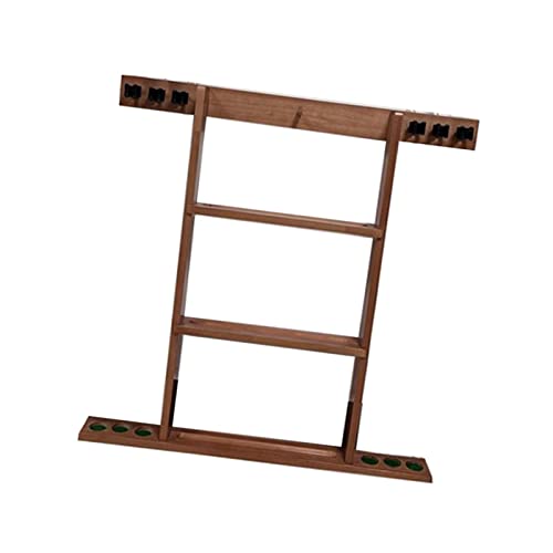 Simhoa Wall Mount, Billiard Pool Holder Durable Premium Accessories Wood Organizer Club Holds 6 Cues Pool Table Equipment Rack Only, Wood #TOP29