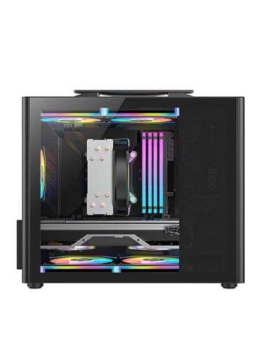 Gabinete portátil M5 M-ATX para computadora, compatible con placa madre ITX, fuente de poder ATX/SFX, USB 3.0, chasis pequeño para escritorio miniatura 4