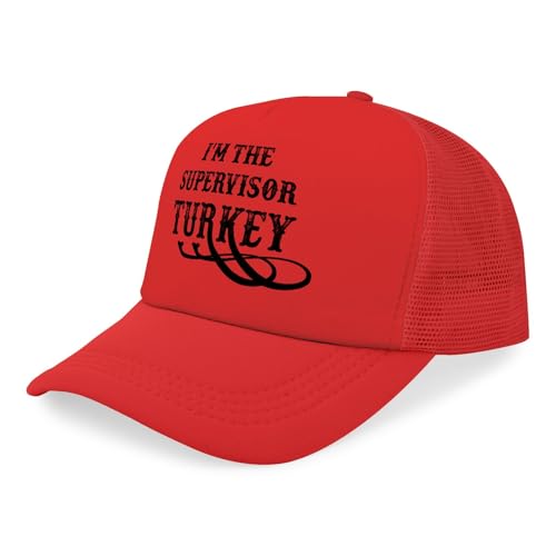 I'm The Supervisor Turkey Baseball Hats Women's Breathable Boys Trucker Caps2