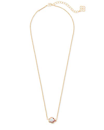 Kendra Scott Tess Pendant Necklace For Women, Fashion Jewelry, Gold-Plated, Dichroic Glass #TOP1