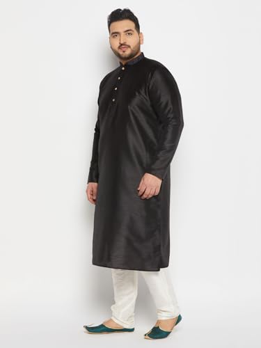 Image of Vastramay Plus Men's Silk Blend Kurta Pyjama Set
