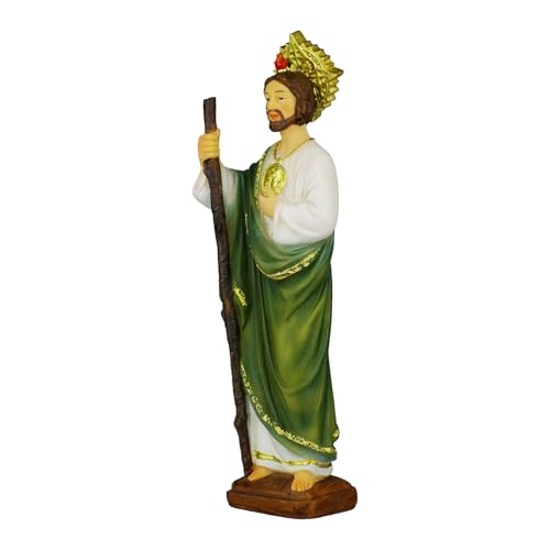 Estatua San Judas Tadeo 10 pulgadas Resina Religiosa miniatura 5