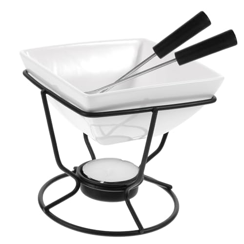 Unomor Ceramic Chocolate Melting Oven Cheese Fondue Hot Pot Chocolate Melting Pot for Ice Cream for Baking