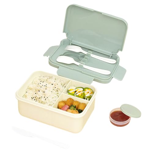 Zyntora Caja De Alimentos,Contenedor Impermeable con 3 Compartimientos - Recipiente De Almacenamiento De Alimentos,Para Trabajo Viaje Uso Diario Familia Exterior Hogar Picnic Escuela Camping