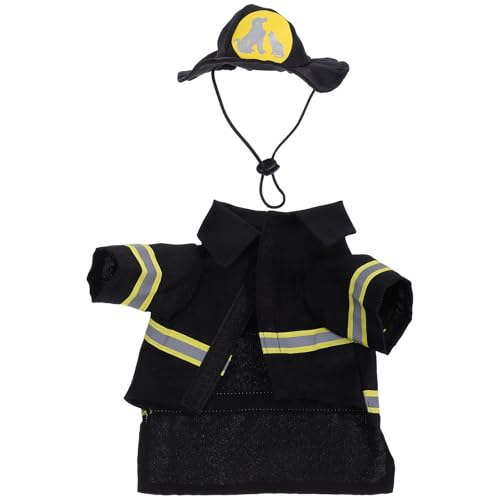Disfraz de Bombero para Perro y Gato Talla S Negro