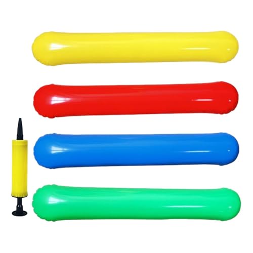 Inflatable Pool Noodle - Swimming Pool Noodle, 4-piece Water Floats Toys With Air Pump, Blow Up Pools Noodles, Inflatable Pools 