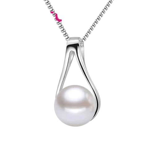 Collier en argent 925 pour femme avec pendentif perle goutte d'eau