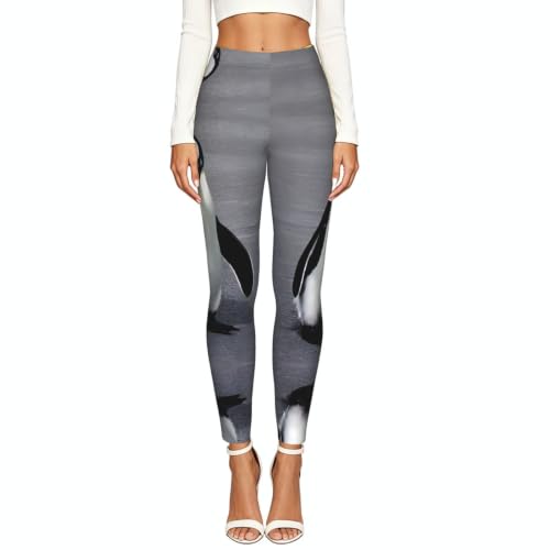 Leggings de compresión suave premium con estampado original de pingüinos 2