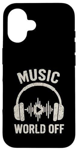 World Off Funny Music Lover Beat Makers ミュージックプロデューサー メンズ スマホケース iPhone 16 用