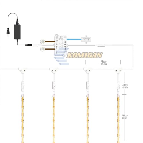 Image of Motion Sensor with Daylight Sensor Sync Light Up Type LED Stair Lighting Kit SSL-0516, Suilt for 20-40inches Wide Indoor Staircase (Warm White 3000K, 12 Stairs)