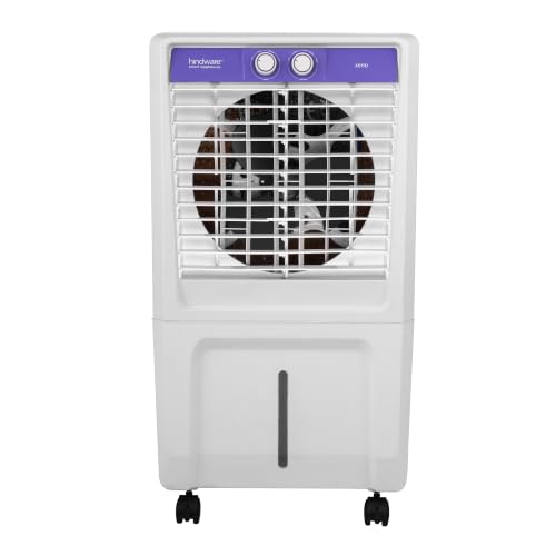 Image of Hindware Smart Appliances Xeno 58L Personal Air cooler | Fan Based | 13 Inc. Fan Blade and Ice Chamber | White & Lavender