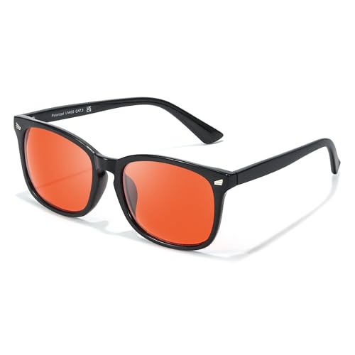 Image of TJUTR 99.9% Blue Light Blocking Sleep Glasses, Professional 2.0 AR Coatings Amber Lens for Computer Reduce Eyestrain