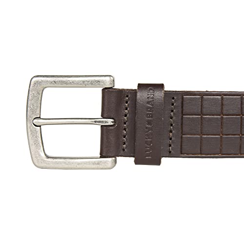 Image of Lucky Brand Men's Genuine Leather Belt | Classic | Casual | Everyday | Western | American Heritage | Metal Buckle