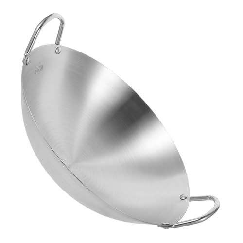 Wok de acero inoxidable reforzado para cocina diaria miniatura 1