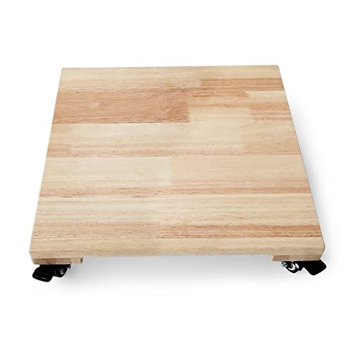 Plateau en bois avec roulettes universelles pour déplacer vos pots