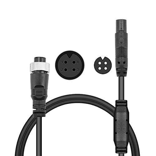 GreenYi 4Pin Male to M12 Aviation Female Cable Plug Adapter Converter, for Car Rear Camera Monitor Connector Conversion