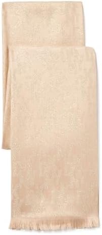 DKNY Kirpik Saçaklı Kadın Metalik Logo Pashmina Eşarp, Derin