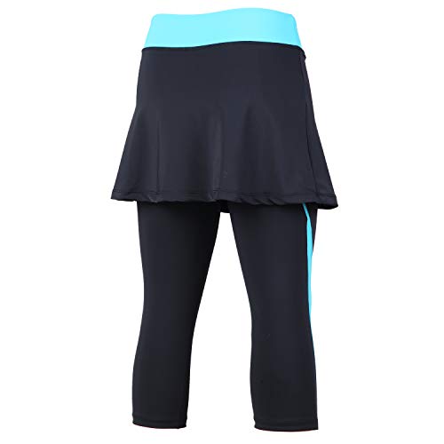 ANIVIVO Women Tennis Legging,Skirted Capri Leggings Tennis Pants for Women& Sports Skirted Leggings(Apart Skirts,2XL)