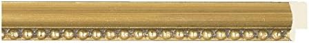 Picture Frame Moulding (Wood) 100ft Bundle - Traditional Antique Gold Finish - 0.75 Width - 1/2 Rabbet Depth