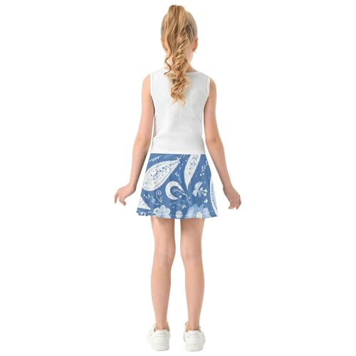 Girls Tennis Skirt with Built-in Shorts Flowy Skorts for Little Girl Skort Kids with Pockets4