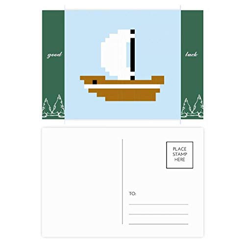 Cartes postales pixel navire DIYthinker de 20 pièces pour ne plus manquer de cartes