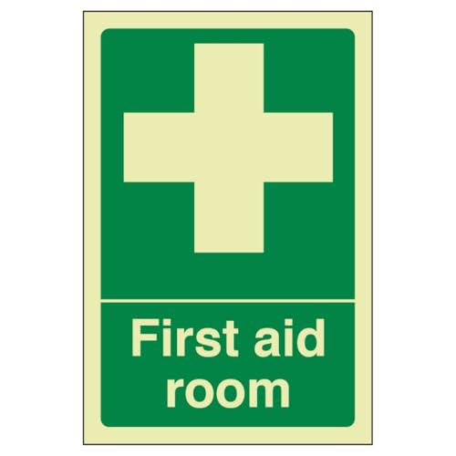 Panneau de sécurité First Aid Room en plastique rigide 300x400 mm pour signalisation murale