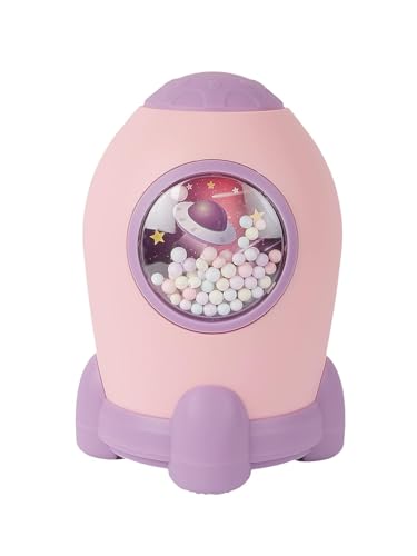 Image of Money Saving Bank with Coin Slot / /Creative Cartoon Design Money Bank / /Plastic Piggy Bank for Boys & Girls (Pack of 1) (Rocket - Pink)