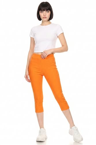 Image of Leggings Depot Women's Cotton Blend Stretch Pull-on Jeggings Casual Pants with Pockets (Available in Plus Size)