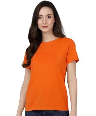 Casual Wear Solid Half Sleeve T-Shirt for Women-picture-13