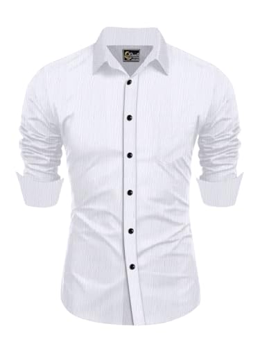 Image of Imported Popcorn Regular Fit Shirts for Men Cotton White, Medium