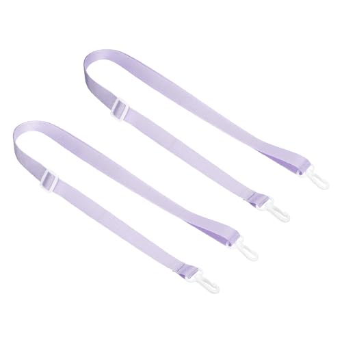 Image of PATIKIL 125cm x 2cm Replacement Shoulder Strap, 2 Pack Adjustable Swivel Clips Hook Buckle Slide Crossbody Bag Belt for Water Bottle Carrier Sling Bag, Purple