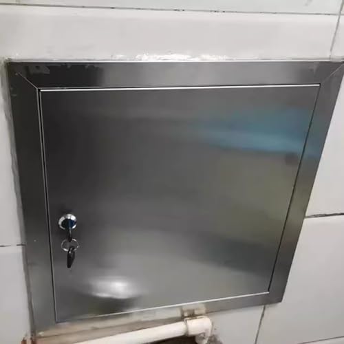 Trampilla Pladur Panel de Acceso Fontanería Acero Inox, Tapa de Pared Bloqueable para Cableado Empotrado, Trampilla Inspección Personalizable para Baño, Cocina & Isla BBQ Exterior(30x30in/75x75cm)