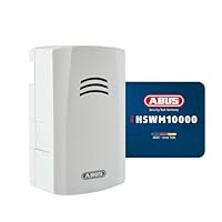ABUS Wassermelder HSWM10000 - warnt bei Wasserschäden in Küche, Bad, Keller - 85 dB lauter Wasseralarm - Batterie austauschbar Weiss