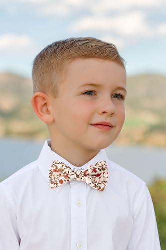 Spring Notion Boy's Cotton Floral Print Pre-tied Bow Ties3