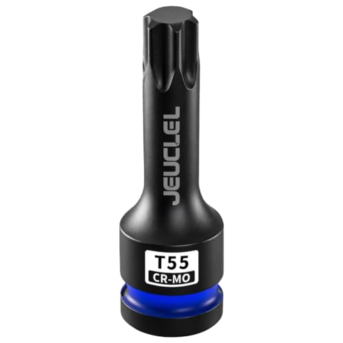 JEUCLEL T55 Torx Bit Socket, 1/2' Drive Torx Star 6 Point Impact...
