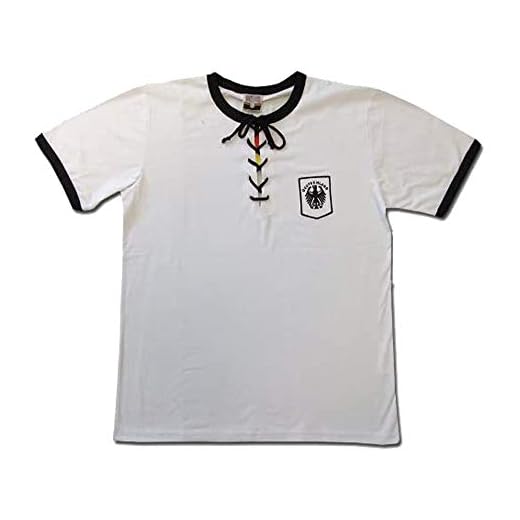 Camiseta retro Alemania 1954, hombre, Weiß, large
