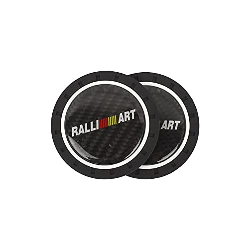 2PCS Universal RALLIART Alfombrilla Antideslizante de Silicona para Portavasos de Coche miniatura 4
