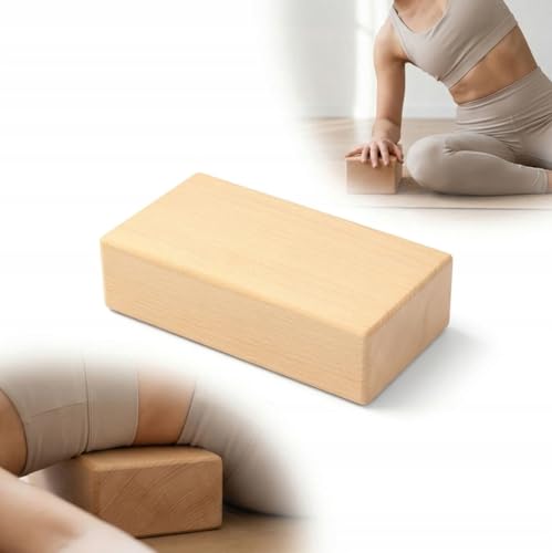 Yoga kubus yoga groot yogablok | 22,5 cm x 12 cm x 6 cm | houten professioneel beukenhout