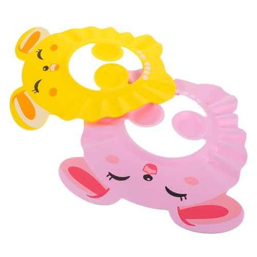 Kisangel 2 Piezas Sombrero de baño para pequeños Tapa de ducha para champú para pequeños bath protector de lavado de cabello para gorro de baño Eva