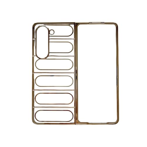 Coque transparente Samsung Z Fold 5 contre les chutes et le jaunissement beige