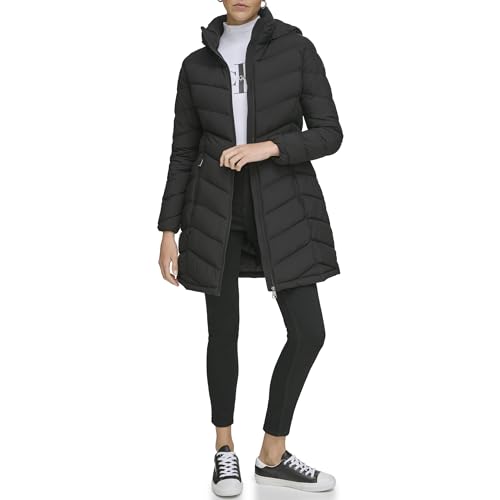 Calvin Klein Women's Classic Hooded Zip Front Puffer Coat - Image 3