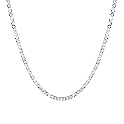 Collier en chaîne latérale fine idée cadeau femme, longueur 40 à 60cm en 2mm