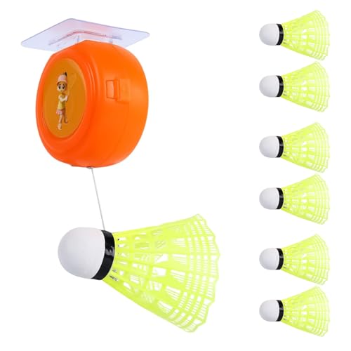 Peosaard Rebound, Badminton Rebound Trainer, 6PCS Glowing Self-Exercise Badminton Ball