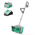 Litheli Cordless Snow Shovel, 20V 12'' Electric Snow Blower for Driveway, Battery Powered Snow Thrower, 4.0Ah Battery and Fast Charger Included