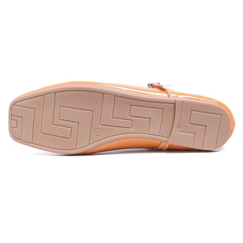 Image of LUXINYU Women's Slip on Flats,Classy Round Toe Solid Classic Mary Jane Ballet Dance Shoes Soft Comfortable PU Flat Shoes