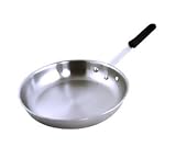 Winco Commercial-Grade Aluminium Fry Pan/Skillet, Natural Finish with Cool Touch Handle, 8'