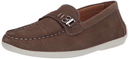 Driver Club USA Unisex-Child Boys/Girls Leather Fashion Luxury Driving Loafer with Rope Anchor Detail