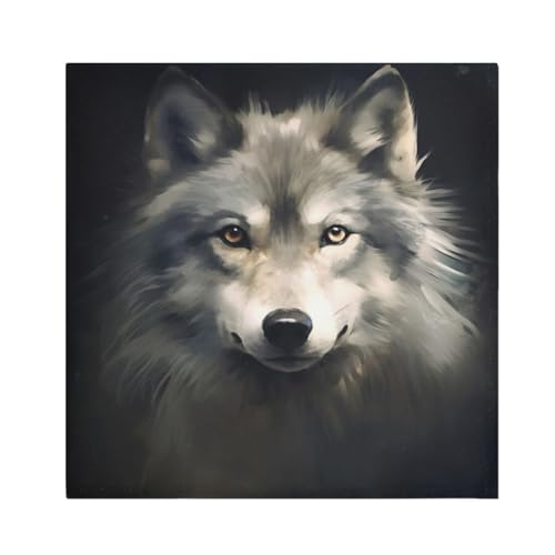Servilletas de tela de tela de raso Wolf pack de 6 miniatura 1